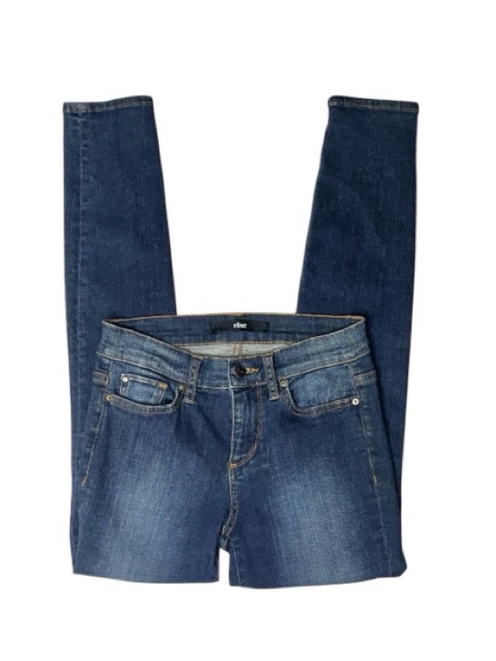 Y2K Else 28” Fit Skinny Blue Denim Jeans Classic Casual Chic Moto Contemporary
